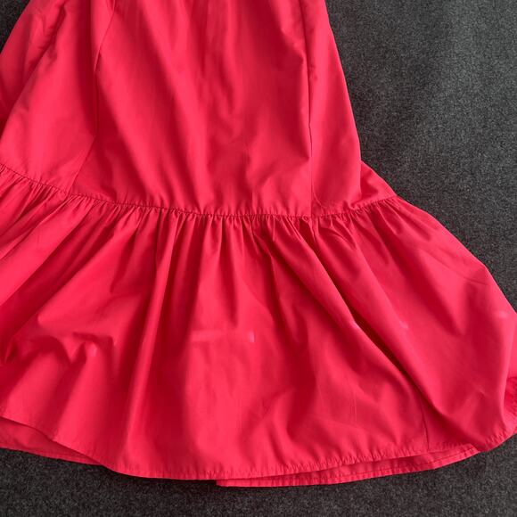 Abercrombie & Fitch Fluter Sleeve Tiered Dress M Pink - Picture 9 of 16